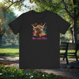 Moo-tastic vibes - highland cow t-shirt