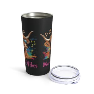 Moo-tastic vibes - highland cow tumbler