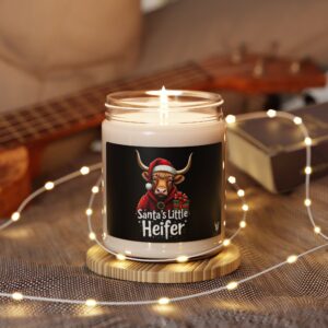 Santa's Little Heifer - Highland Cow Candle