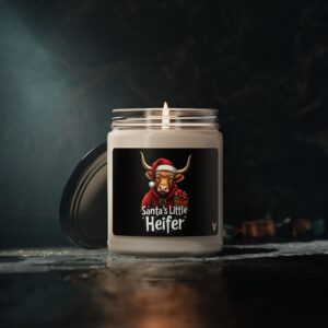 Santa's Little Heifer - Highland Cow Candle