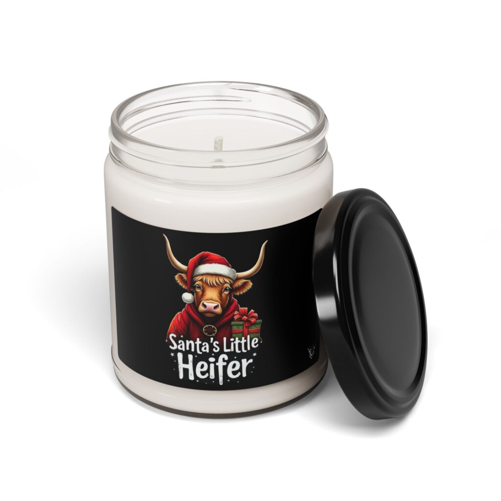 Santa's Little Heifer - Highland Cow Candle