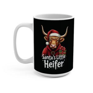 Santa's Little Heifer- Highland Cow Christmas Mug