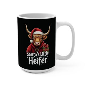 Santa's Little Heifer- Highland Cow Christmas Mug