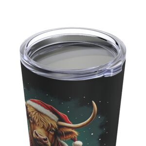 Santa's Little Heifer- Highland Cow Christmas Tumbler