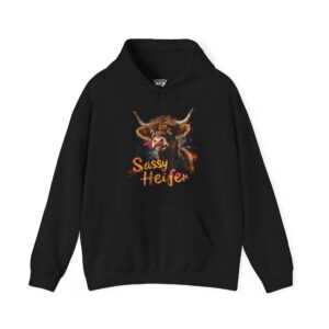 Sassy Heifer (1) - Highland Cow Hoodie / Sweatshirt