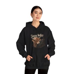 Sassy Heifer (2) - Highland Cow Hoodie / Sweatshirt