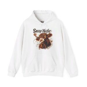 Sassy Heifer (5) - Highland Cow Hoodie / Sweatshirt