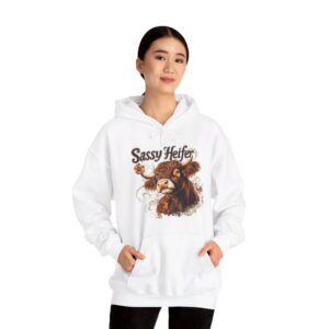 Sassy Heifer (5) - Highland Cow Hoodie / Sweatshirt