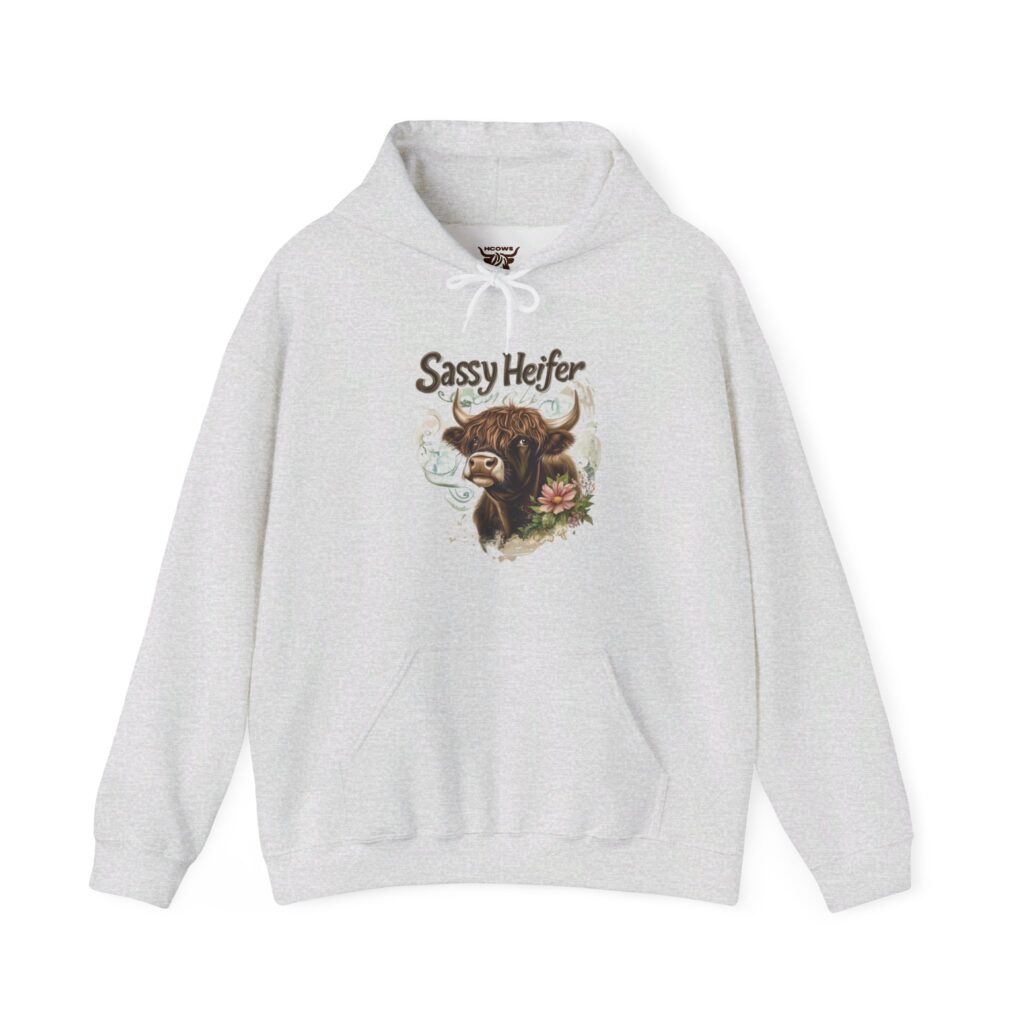 Sassy Heifer (6) - Highland Cow Hoodie / Sweatshirt