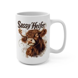 Sassy Heifer Highland Cow Coffee Mug