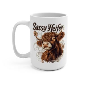 Sassy Heifer Highland Cow Coffee Mug