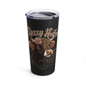 Sassy Heifer Highland Cow Tumbler