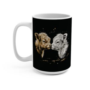 Two baby highland cows mug