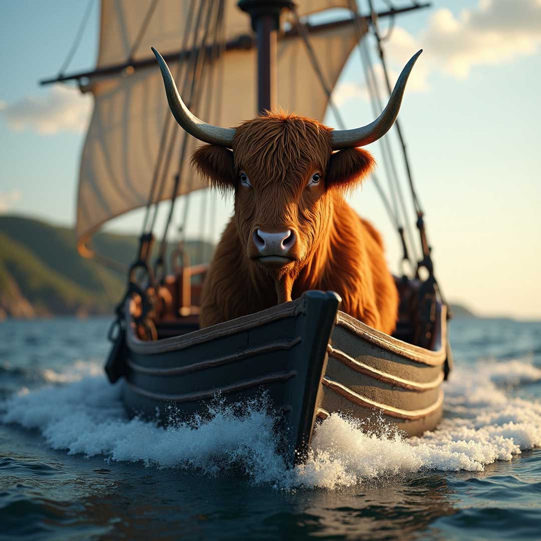 From Scotland to The United States, Highland Cows were transported.